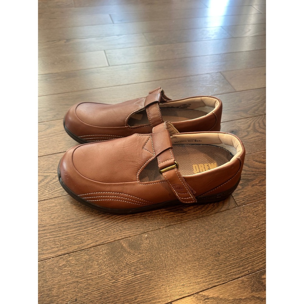 Drew Bloom II Brown Leather Mary Jane Orthopedic Shoes 6.5 W